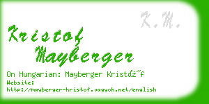 kristof mayberger business card
